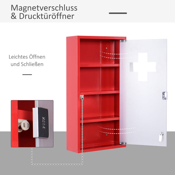Medizinschrank Hausapotheke Erste-Hilfe-Schrank mit Schloss