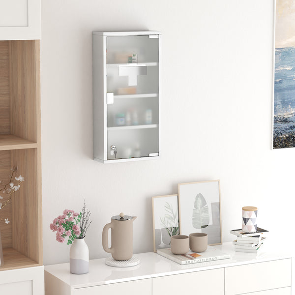 Medizinschrank Hausapotheke Erste-Hilfe-Schrank mit Schloss