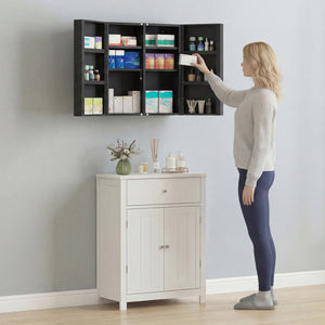 Medizinschrank abschliessbar für Medikamente schwarz