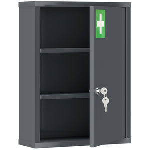 Medizinschrank abschliessbar zur Wandmontage aus Stahl grau