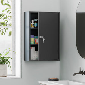 Medizinschrank abschliessbar mit Regal für Wandmontage