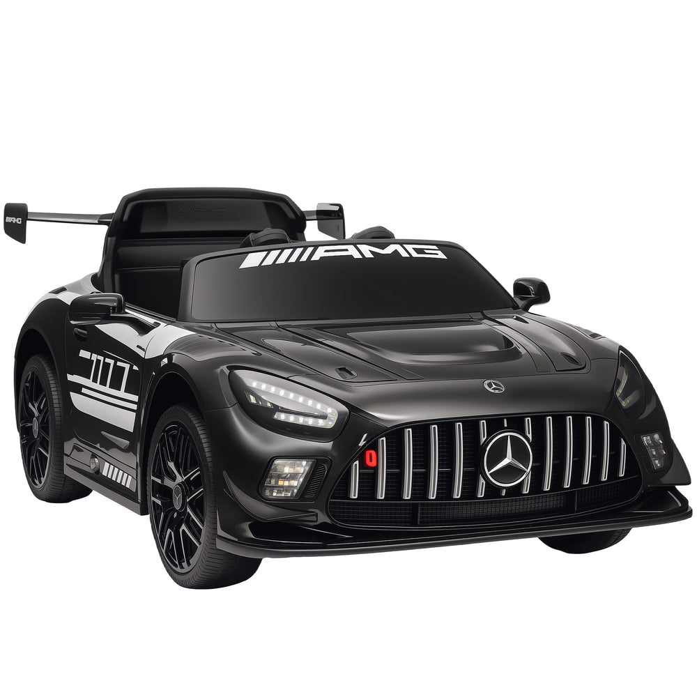 Mercedes Elektroauto für Kinder 12V mit LED Musik und Hupe schwarz