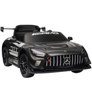 Mercedes Elektroauto für Kinder 12V mit LED Musik und Hupe schwarz