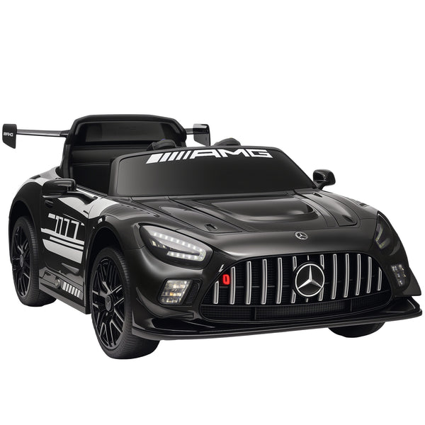 Mercedes Elektroauto für Kinder 12V mit LED Musik und Hupe schwarz