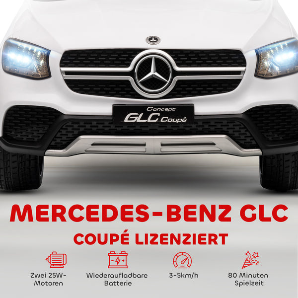 Elektroauto Mercedes-Benz GLC Coupe 12V für Kinder mit Fernbedienung LED und Musik 3-6 Jahre