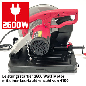 Metall Kappsäge Gehrungssäge - 2600W Scheibe 355mm