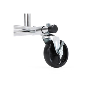 Portant à vêtements en métal, penderie robuste, charge maximale 110 kg, hauteur réglable de 129 à 169 cm, chromé