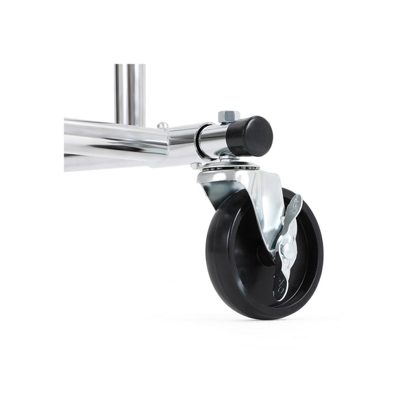 Portant à vêtements en métal, penderie robuste, charge maximale 110 kg, hauteur réglable de 129 à 169 cm, chromé