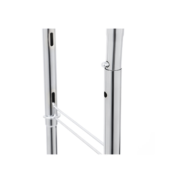 Portant à vêtements en métal, penderie robuste, charge maximale 110 kg, hauteur réglable de 129 à 169 cm, chromé