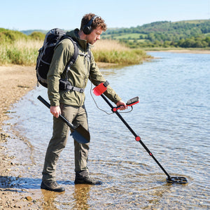 Metalldetektor wasserdicht faltbar mit LCD und Zubehör