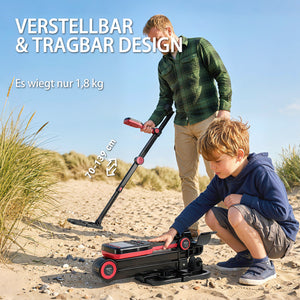Metalldetektor wasserdicht faltbar mit LCD und Zubehör