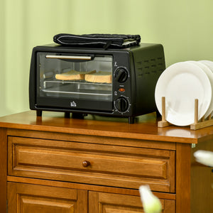 Mini Backofen 10L 750W mit 60-Min Timer Schwarz