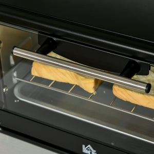 Mini Backofen 10L 750W mit 60-Min Timer Schwarz