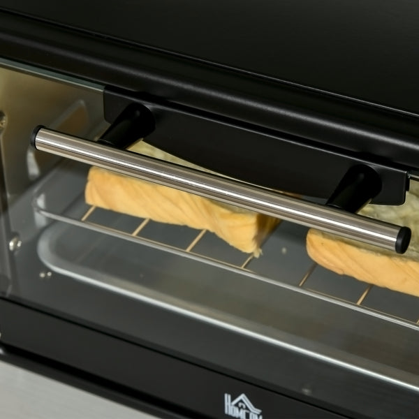 Mini Backofen 10L 750W mit 60-Min Timer Schwarz