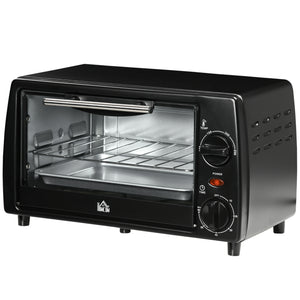 Mini Backofen 10L 750W mit 60-Min Timer Schwarz