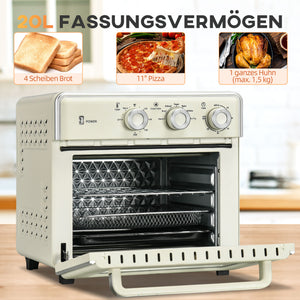 Mini Backofen multifunktional mit Timer und Zubehör 20L 1400W