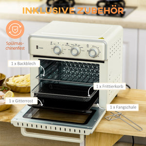 Mini Backofen multifunktional mit Timer und Zubehör 20L 1400W
