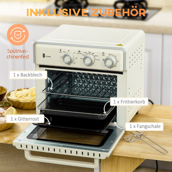 Mini Backofen multifunktional mit Timer und Zubehör 20L 1400W