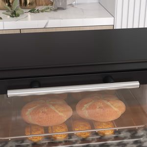 Mini-Backofen mit Grillrost Backblech und Timer 9L schwarz