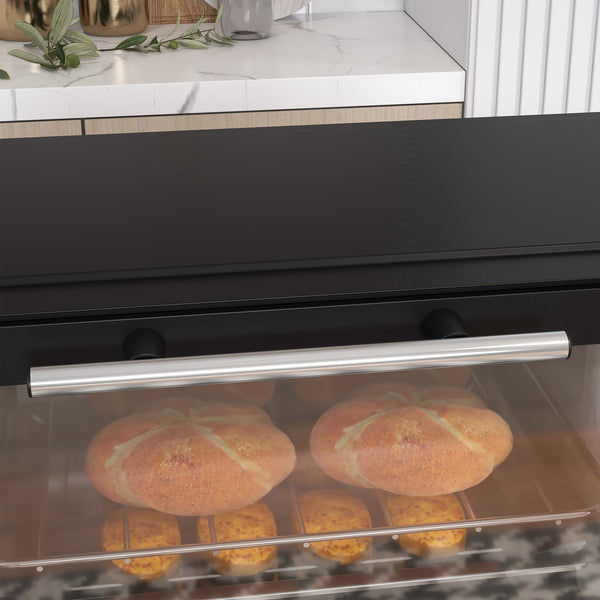 Mini-Backofen mit Grillrost Backblech und Timer 9L schwarz