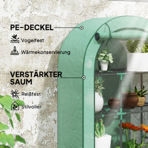 Mini-Gewächshaus 4 Etagen tragbar mit Abdeckung für Balkon