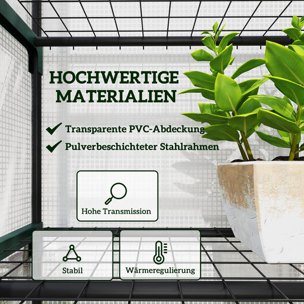 Mini-Gewächshaus für Pflanzen und Gemüse für Garten und Balkon