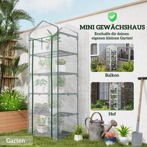 Mini-Gewächshaus für Pflanzen und Gemüse für Garten und Balkon
