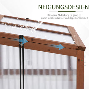 Mini Gewächshaus klein mit lichtdurchlässigen Platten für Garten