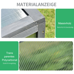 Mini-Gewächshaus klein mit Polycarbonat lichtdurchlässig für Garten