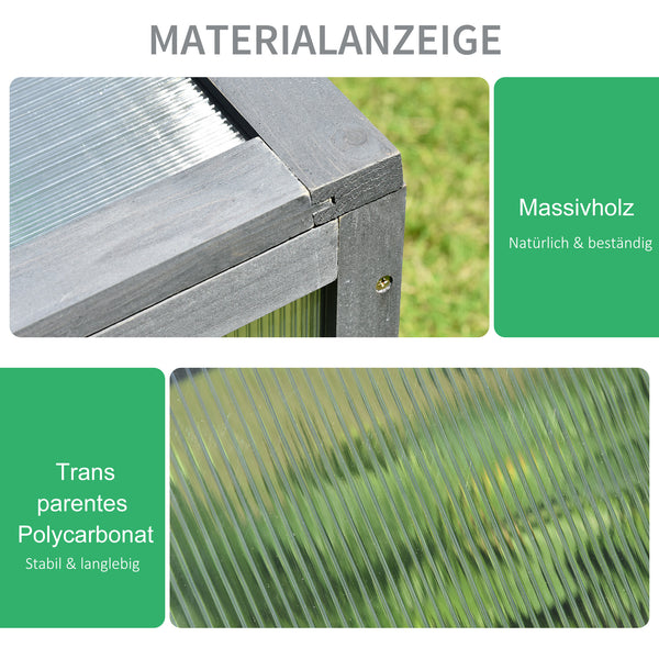 Mini-Gewächshaus klein mit Polycarbonat lichtdurchlässig für Garten