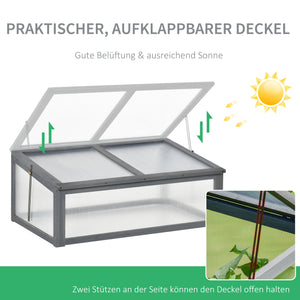Mini-Gewächshaus klein mit Polycarbonat lichtdurchlässig für Garten