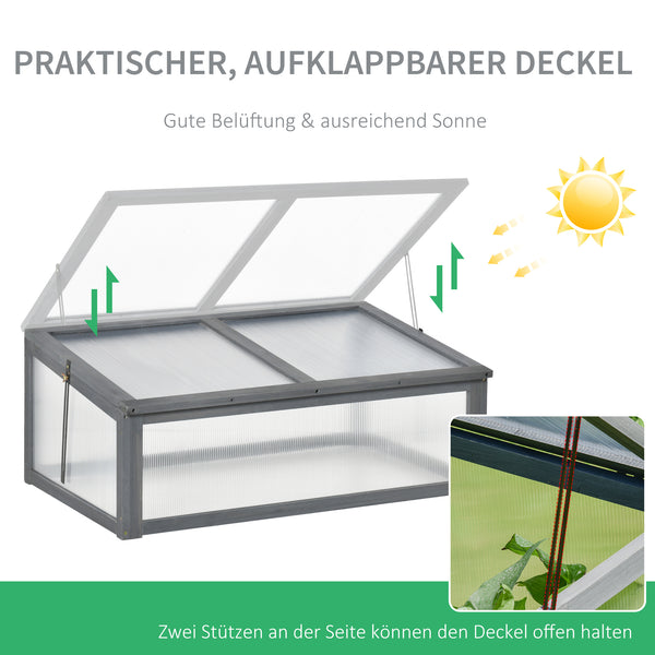 Mini-Gewächshaus klein mit Polycarbonat lichtdurchlässig für Garten