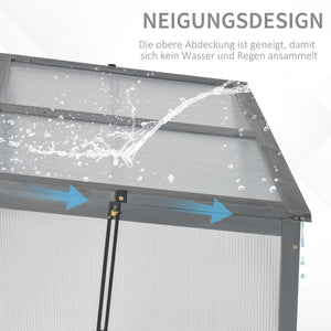 Mini-Gewächshaus klein mit Polycarbonat lichtdurchlässig für Garten