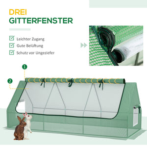 Mini-Gewächshaus UV-beständig für Pflanzenaufzucht Grün