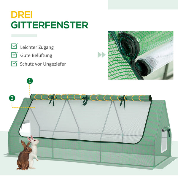 Mini-Gewächshaus UV-beständig für Pflanzenaufzucht Grün