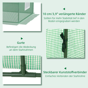 Mini-Gewächshaus UV-beständig für Pflanzenaufzucht Grün