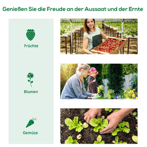 Mini-Gewächshaus UV-beständig für Pflanzenaufzucht Grün