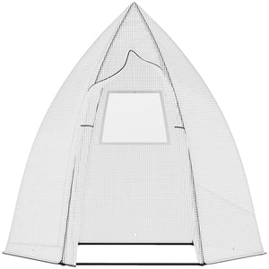 Mini Gewächshaus Winterschutz mit Rolltür für Pflanzen