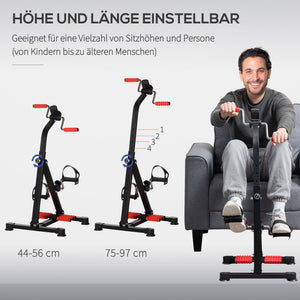 Mini Heimtrainer Pedaltrainer für Senioren verstellbar mit LCD Display