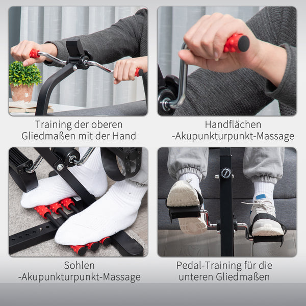 Mini Heimtrainer Pedaltrainer für Senioren verstellbar mit LCD Display