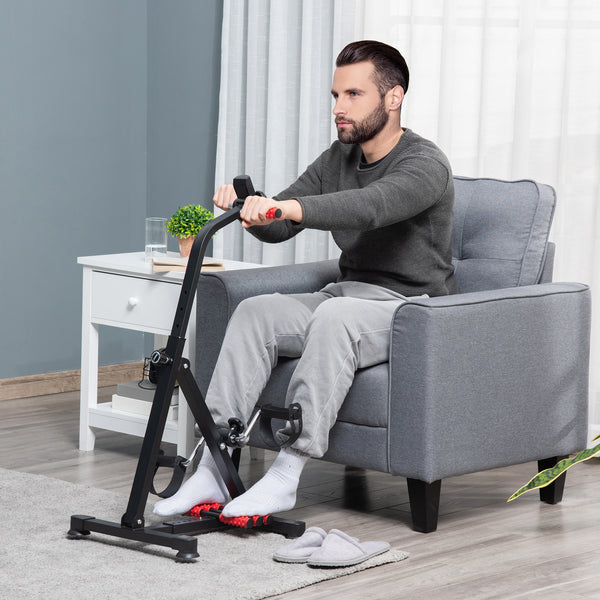 Mini Heimtrainer Pedaltrainer für Senioren verstellbar mit LCD Display