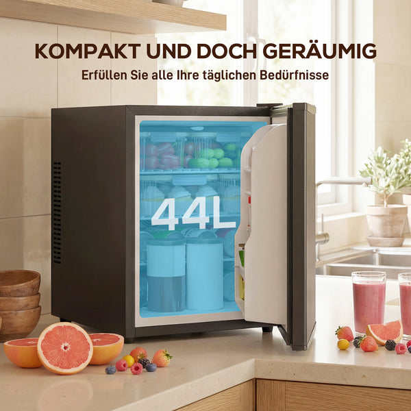 Mini Kühlschrank klein mit Thermostat 44L schwarz