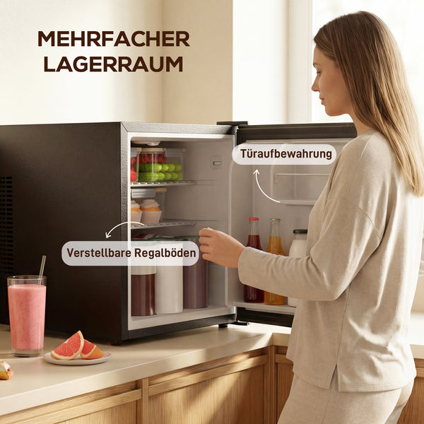 Mini Kühlschrank klein mit Thermostat 44L schwarz