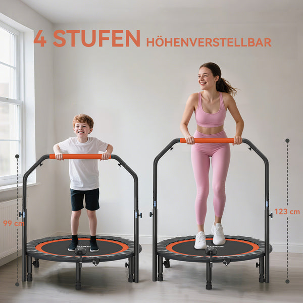 Mini-Trampolin mit verstellbarem Haltegriff und LCD für Fitness