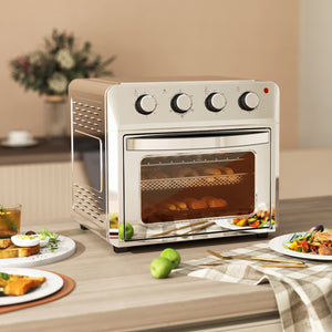 Minibackofen Heissluftfritteuse mit Umluft 6 Heizmodi Timer 24L