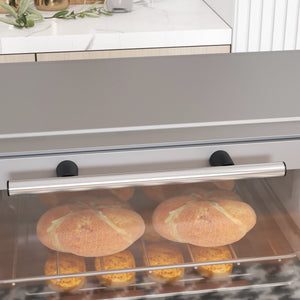 Mini oven 9L 750W 100-230°C with timer and accessories, stainless steel, silver