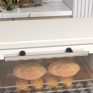 Minibackofen Kompaktofen 9L 750W 100-230°C mit Timer und Zubehör Edelstahl Cremeweiss