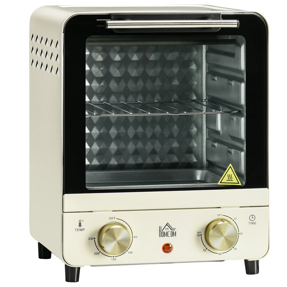 Mini forno, forno a convezione, 15L, 60-230°C, bianco crema