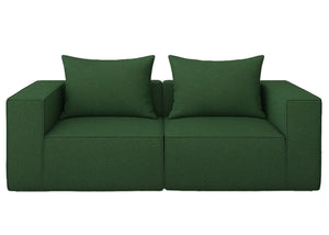 Modularer 2-Sitzer Loungesofa Stoff 194x97cm grün