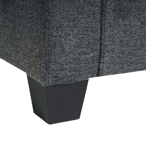Modular 2-Sitzer Sofa Couch Lyon Stoff anthrazit-grau ohne Armlehnen